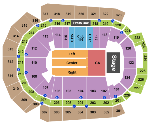 Casey's Center Thomas Rhett Seating Chart